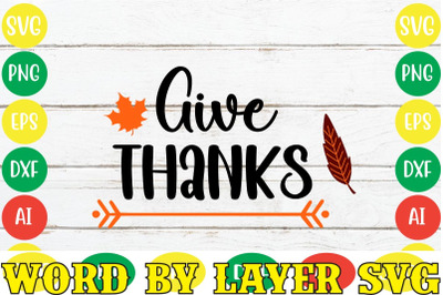 Give Thanks SVG Cut File