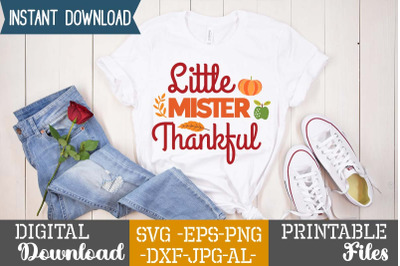 Little Mister Thankful SVG Cut File