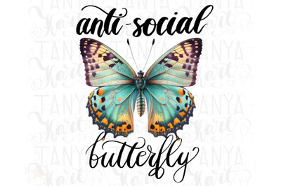 Anti Social Png | Sublimation Designs