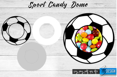 Sport Candy Dome SVG | Candy Holders SVG | Sport Treat Box SVG