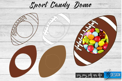 Sport Candy Dome SVG | Candy Holders SVG | Sport Treat Box SVG