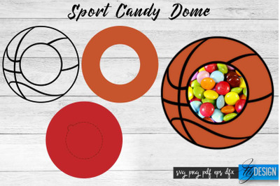 Sport Candy Dome SVG | Candy Holders SVG | Sport Treat Box SVG