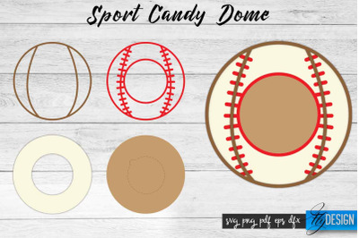 Sport Candy Dome SVG | Candy Holders SVG | Sport Treat Box SVG This pr