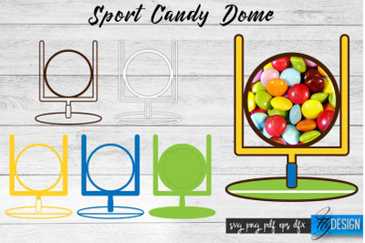 Sport Candy Dome SVG | Candy Holders SVG | Sport Treat Box SVG