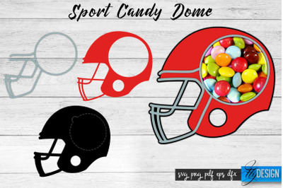 Sport Candy Dome SVG | Candy Holders SVG | Sport Treat Box SVG