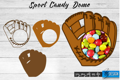 Sport Candy Dome SVG | Candy Holders SVG | Sport Treat Box SVG