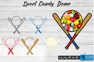 Sport Candy Dome SVG | Candy Holders SVG | Sport Treat Box SVG