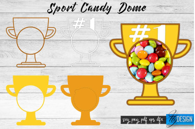 Sport Candy Dome SVG | Candy Holders SVG | Sport Treat Box SVG