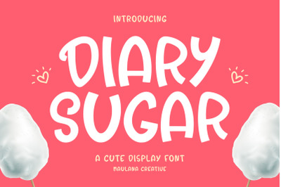 Diary Sugar Cute Display Font
