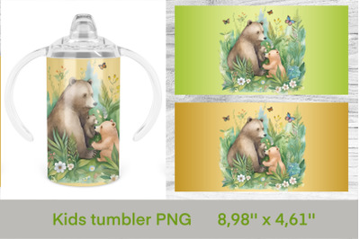 Sippy cup bear tumbler | Bear kids tumbler