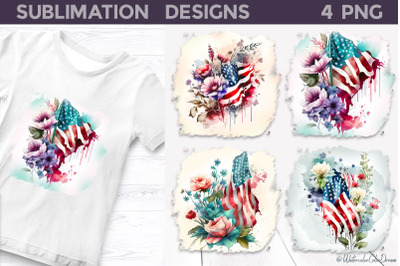 Patriotic Sublimation Designs | American Flag T Shirt Design
