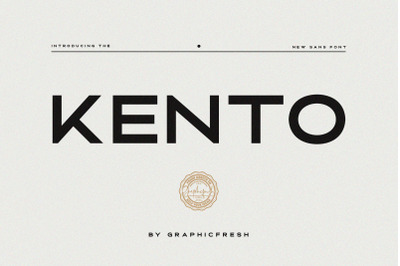 Kento - The Modern Sans Font