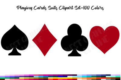 Playing cards suits, Hearts, Spades, Clubs, Diamonds, Poker