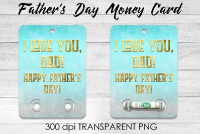 Fathers Day Money Card PNG Design | Dad Money Holder | Grad PNG