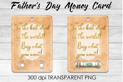 Fathers Day Money Card PNG Design | Dad Money Holder | Grad PNG