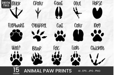 Animal Paw Prints | 15 Variations