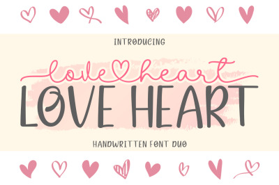 Love Heart Font Duo
