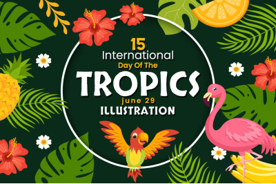 15 International Day of the Tropic Vector Illustration