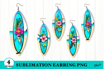 Summer Beach Earring Sublimation.  Earrings Bundle