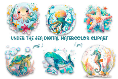 Underwater world,  sea clipart, summer clipart, part 3