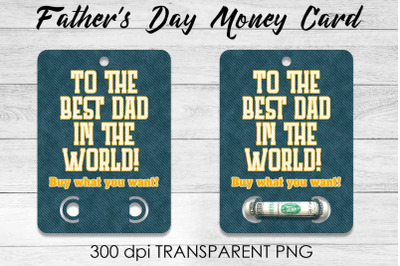 Fathers Day Money Card PNG Design | Dad Money Holder | Grad PNG