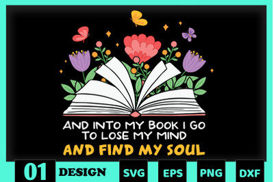 Book Floral In to My Book I Find My Soul