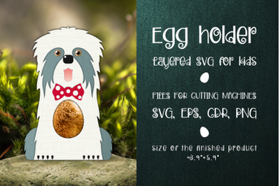 Old English Sheepdog | Egg Holder Template