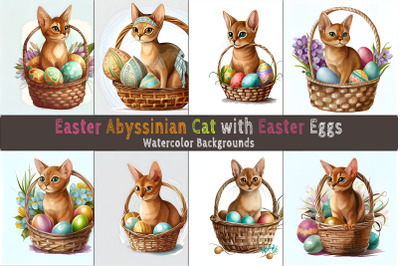 Easter Abyssinian Cat background