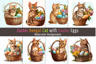 Easter Bengal Cat background
