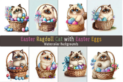 Easter Ragdoll Cat background