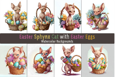 Easter Sphynx Cat background