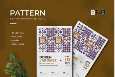 Pattern - Birthday Invitation