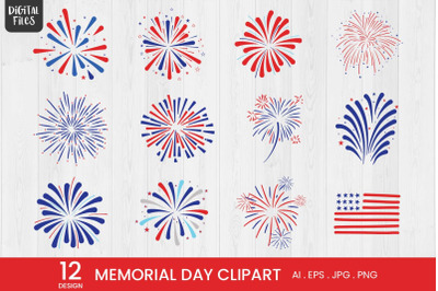 Memorial Day Clipart | 12 Variations