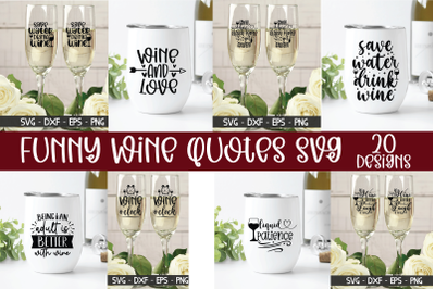 Funny Wine Quotes SVG, Wine SVG Bundle