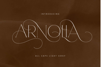 Arnolia - All Caps Light Serif