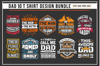Fathers day 10 quotes t shirt bundle