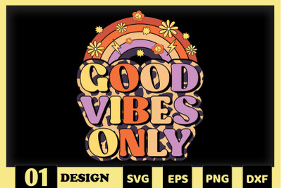 Good Vibes Only Boho Rainbow