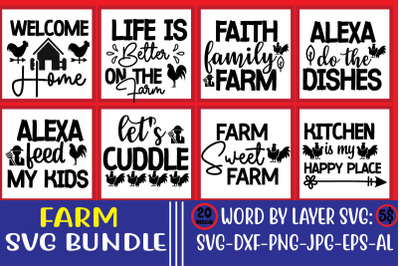 Farm SVG Bundle&2C;Farmhouse SVG Bundle&2C; Chicken Svg&2C; Farm Life Svg&2C;Farmh