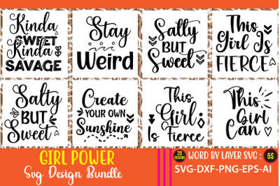 Girl power SVG BUNDLE ,Positive Quotes SVG Bundle, Women Empowerment S