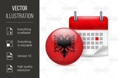 Icon of National Day in Albania