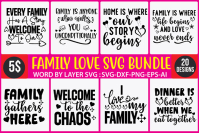 Happy Love Family SVG Bundle&2C;Family Sign Svg Bundle&2C; Funny Cut Files&2C;