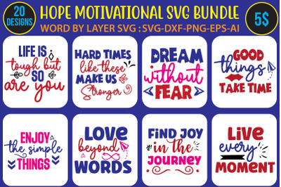 Hope Motivational SVG Bundle&2C;Inspirational Bundle Svg&2C; Motivational Sv