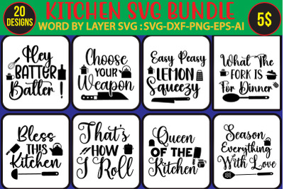 Kitchen SVG Bundle ,Split FraKitchen Bundle SVG,Kme,Flourish Kitchen S