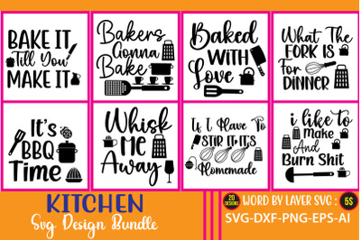 Kitchen Bundle SVG,Kitchen Split Frame,Flourish Kitchen Svg,C
