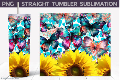 Sunflowers And Butterfly Tumbler