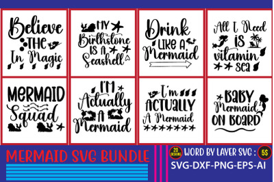 MERMAID SVG BUNDLE &2C;Mermaid Svg Bundle&2C;Mermaid Svg&2C;Give Me Vitamin Sea