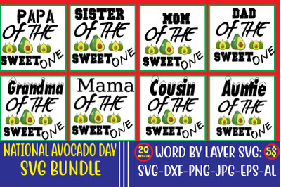 National Avoado Day SVG Bundle,Acvocado Toast SVG, Valentine Day SVG,