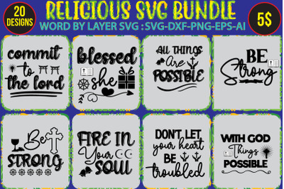 Religious SVG Bundle,Inspirational Bundle Svg, Inspirational Quotes Sv