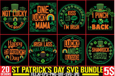 St.Patricks Day SVG Bundle&2C;SVGs&2C;quotes-and-sayings&2C;food-drink&2C;print-cu