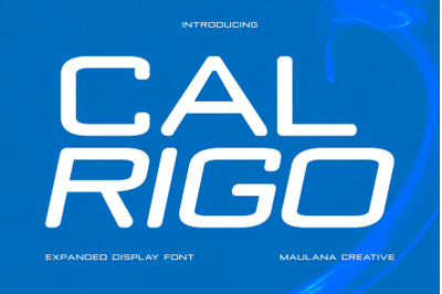 Calrigo Expanded Display Font